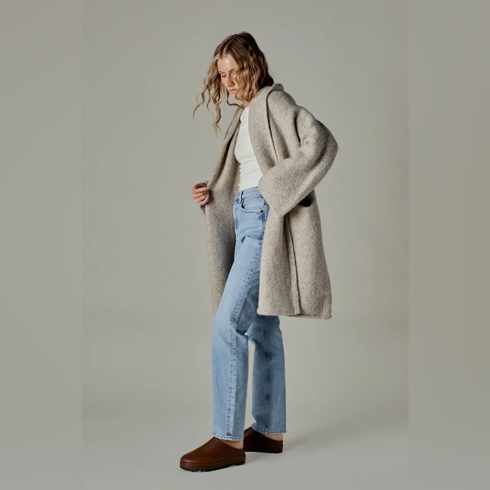 Lauren Manoogian capote alpaca blend coat in gray